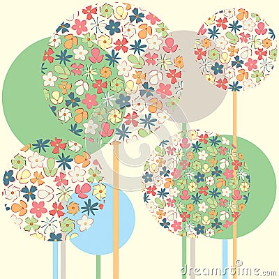 Fun trees Vector Illustration