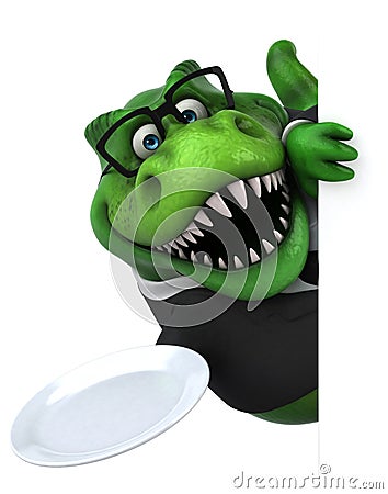 Fun Trex - 3D Illustration Stock Photo