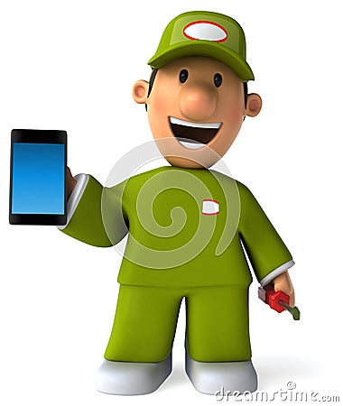 Fun worker Stock Photo