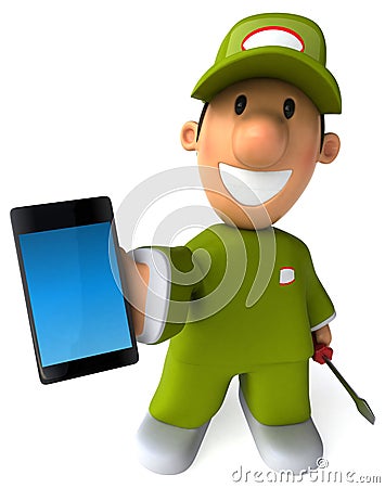 Fun worker Stock Photo