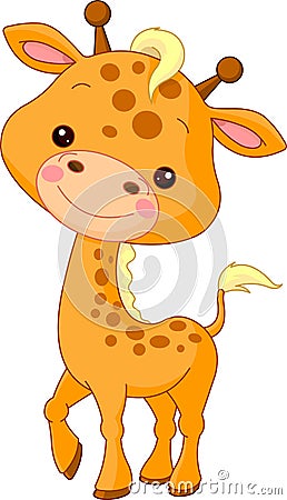 Fun zoo. Giraffe Vector Illustration