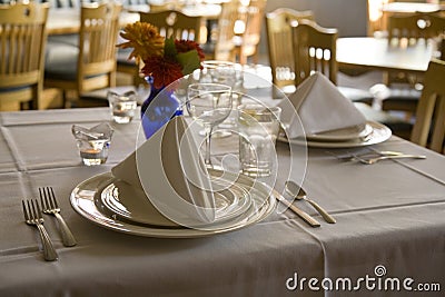Function Place Settings Stock Photo