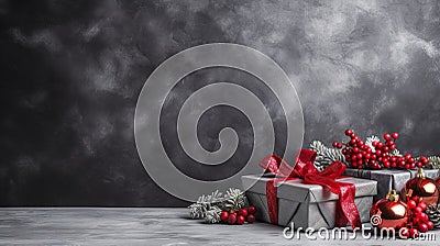 Functional Aesthetics: Holly And Charcoal Decor With Dynamic Color Combinations Stock Photo