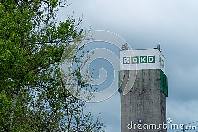 Functional coal mine shaft named OKD Darkov COVID19 - KARVINA, CZECH REPUBLIC, MAY 25, 2020 Editorial Stock Photo
