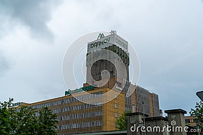 Functional coal mine shaft named OKD Darkov COVID19 - KARVINA, CZECH REPUBLIC, MAY 25, 2020 Editorial Stock Photo