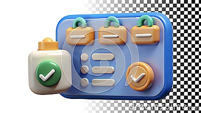 Checklist icon task management for to do list and planning png transparent image Generative AI Stock Photo