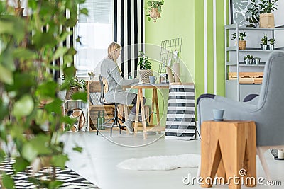 Functional office and living room Stock Photo