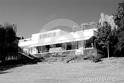 Functionalist villa Tugenthat in Brno in the Czech Republic Editorial Stock Photo