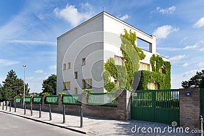 Functionalistism Loos (Mueller) villa, Prague, Czech republic Editorial Stock Photo