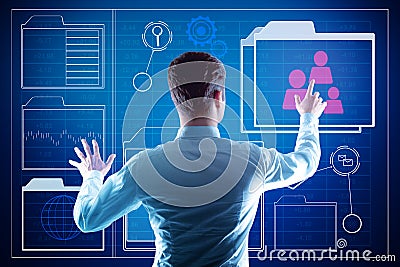 Fund management futuristic concept Stock Photo