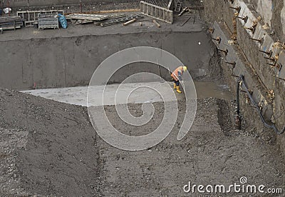 Fundament or foundation of a building Stock Photo