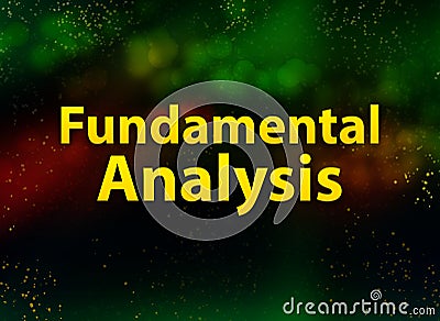 Fundamental Analysis abstract bokeh dark background Stock Photo