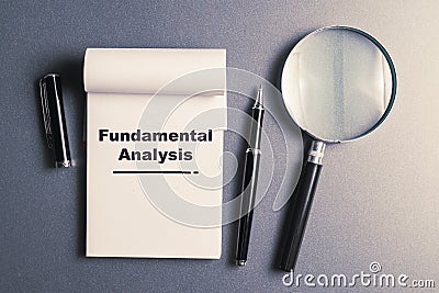 Fundamental Analysis on Notepad Stock Photo