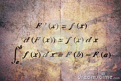 Fundamental calculus theorem Stock Photo