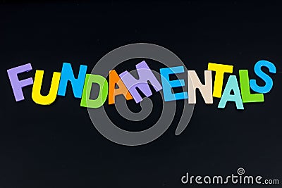 Fundamentals focus fundamental management strategy basic investment performance development Stock Photo