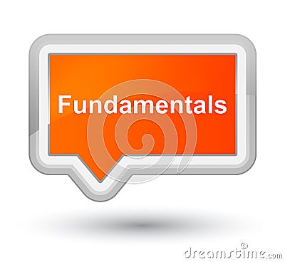 Fundamentals prime orange banner button Cartoon Illustration