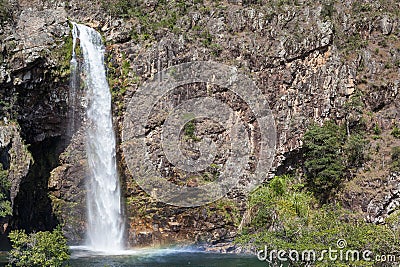 Fundao Waterfall - Serra da Canastra National Park - Minas Gerais - Brazil Stock Photo