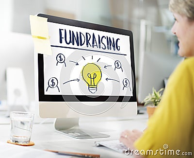 Fundraising Capital Donation Funds Support Concept Stock Photo