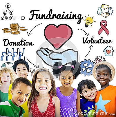 Fundraising Donation Heart Charity Welfare Concept Stock Photo