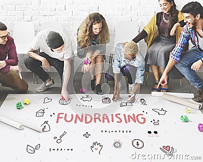 Fundraising Donations Charity Foundation Support Concept Stock Photo