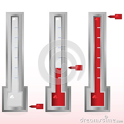 Fundraising goal meter Vector Illustration