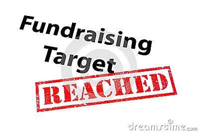 Fundraising Target Reached Stock Photo