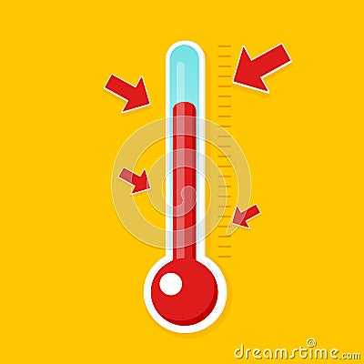 Fundraising thermometer icon Vector Illustration