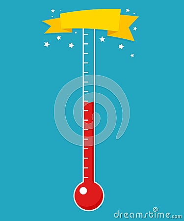 Fundraising thermometer template Vector Illustration