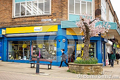 Marie Curie raise funds at a prime corner location Editorial Stock Photo