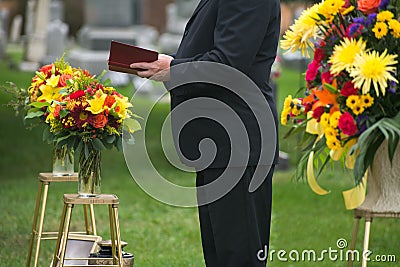 Funeral, Burial Service, Death, Grief Stock Photo