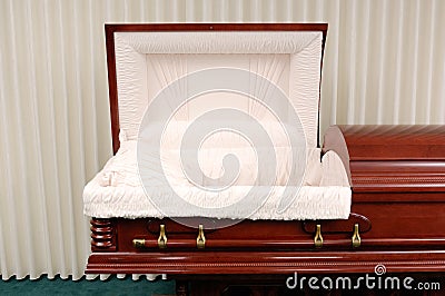 Funeral Casket Stock Photo