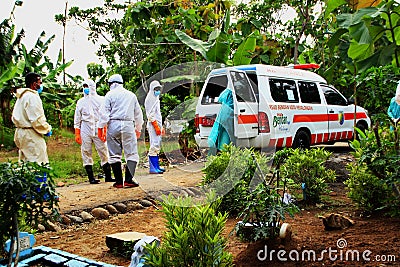 Funeral for covid 19 patients, with strict health protocols Editorial Stock Photo