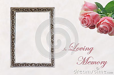 Funeral eulogy card Stock Photo