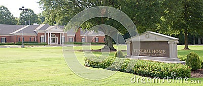 Funeral Home Sign Editorial Stock Photo