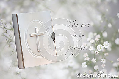 Funeral Prayers Card Stock Photo