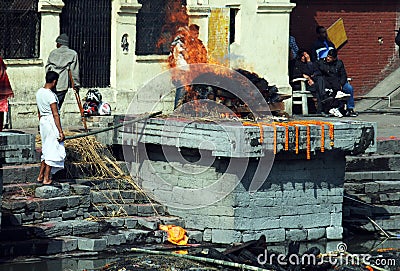 Funeral pyre Editorial Stock Photo