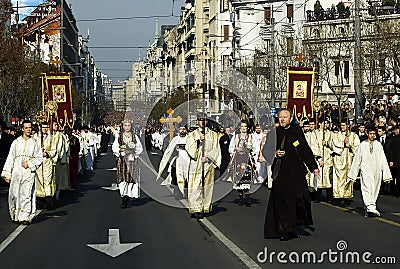 FUNERAL OF SERBIAN PATRIARCH PAVLE-2 Editorial Stock Photo