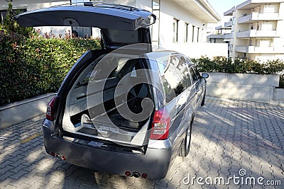 Funeral wagon details Stock Photo