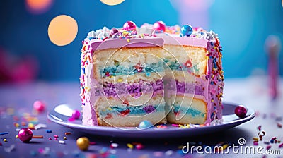 funfetti colorful cake food Cartoon Illustration