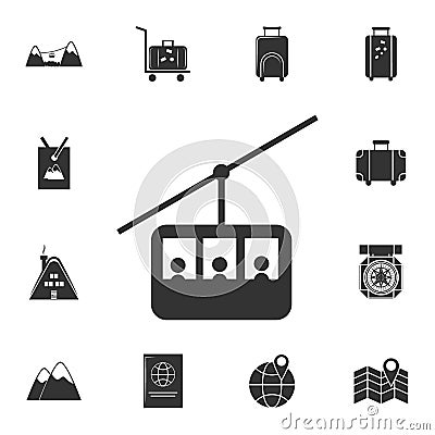Funicular , cable car line icon. Detailed set of travel icons. Premium graphic design. One of the collection icons for websites, w Stock Photo