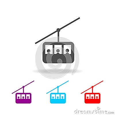 Funicular , cable car line icon. Elements of travel in multi colored icons. Premium quality graphic design icon. Simple icon for w Stock Photo