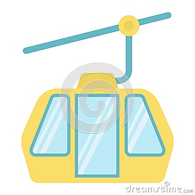 Funicular flat icon, Travel and tourism Vector Illustration