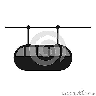 funicular icon vector Cartoon Illustration