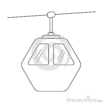 funicular icon vector Cartoon Illustration