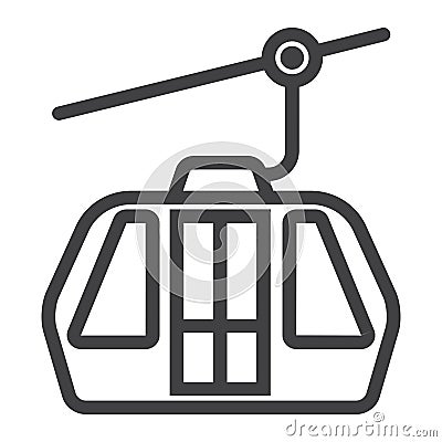 Funicular line icon, Travel and tourism Vector Illustration