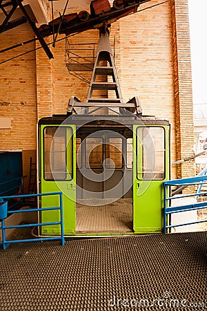 Funicular parking. Stock Photo