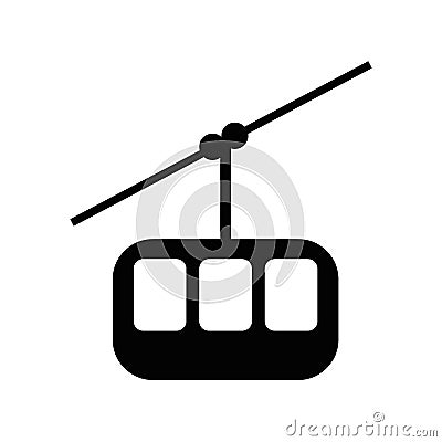 Funicular railway vector icon Vector Illustration