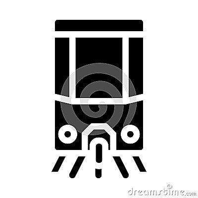 funicular transport vehicle glyph icon vector illustration Cartoon Illustration