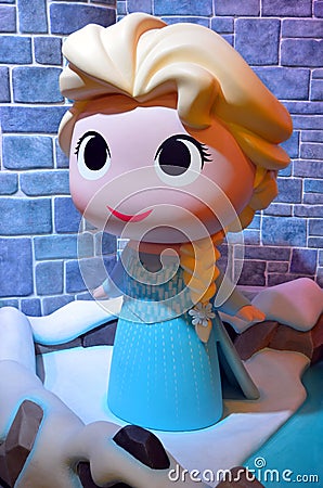 Funko Elsa from Disney`s Frozen Editorial Stock Photo