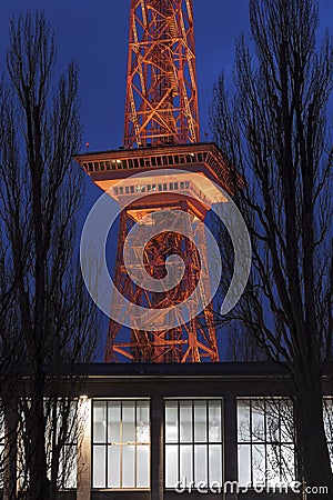 The funkturm berlin germany in the evening Stock Photo
